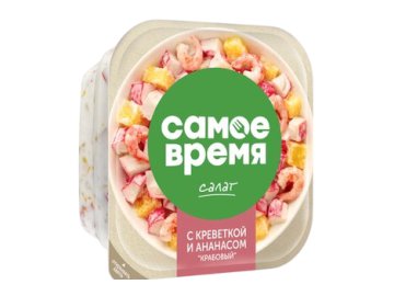 Салат Самое время Крабовый с креветкой и ананасом 250 г