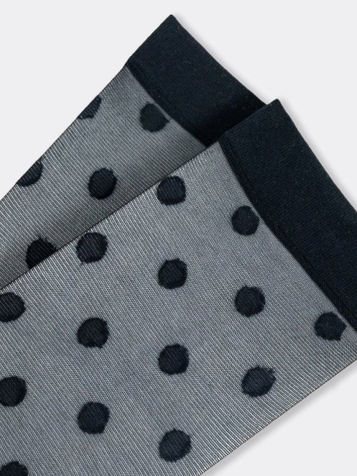 Носки женские капроновые черные в горошек, фото 4 из 4