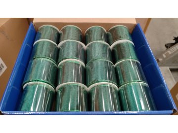 Лента для упаковки подарков Калядны час 3м, зелёный, вельвет в Минске Ома