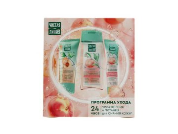 Подарочный набор ЧИСТАЯ ЛИНИЯ Мицеллярная вода, 100 мл + крем для лица, 40 мл + скраб для лица, 50 мл Мила