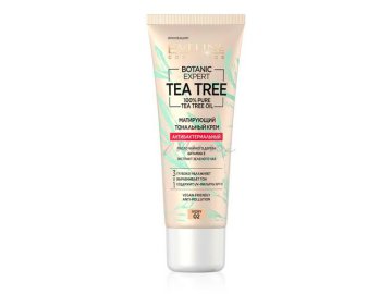 Крем тональный EVELINE Botanic Expert матирующий антибактериальный 3 в 1, тон 02 Ivory, 30 мл