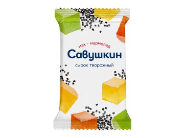 Санта акции и скидки Докшицы - Сырок творожный Савушкин мак-мармелад 9% 100 г