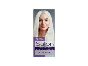 Средство для осветления волос SALON Ultra Blond Пудра осветляющая + Эмульсия проявляющая 9%,  90 г на акции в магазинах Мила