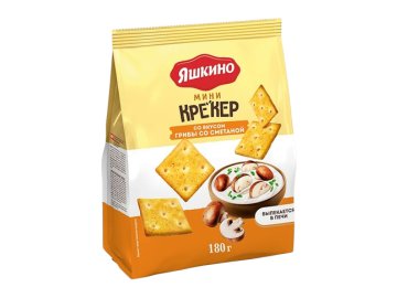 Крекер мини Яшкино со вкусом грибы со сметаной 180 г