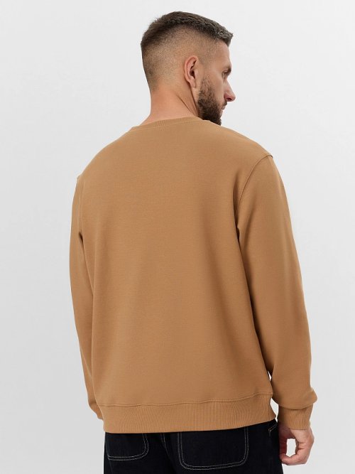 Свитшот мужской бежевый с надписью "Vintage vibes", фото 3 из 6