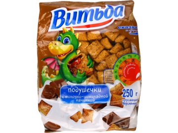 Подушечки "ВИТЬБА" (с мол-шок.нач) 250 г на акции в магазинах Евроопт