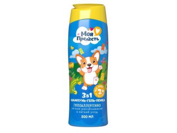 Шампунь-гель пенка для волос и тела МОЯ ПРЕЛЕСТЬ Мармеладный взрыв 3 в 1 для купания, 500 мл