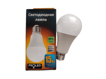 Лампа светодиодная Proled   A65 15W 6500K E27