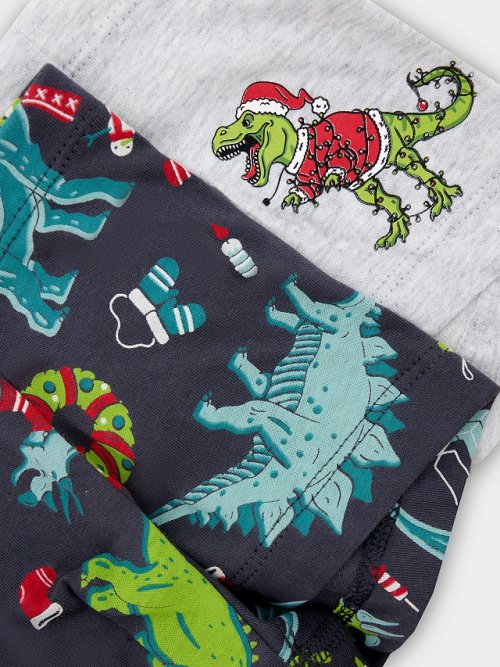 Трусы для мальчиков боксеры мультипак (2 шт.) серые со зверятами, фото 3 из 9