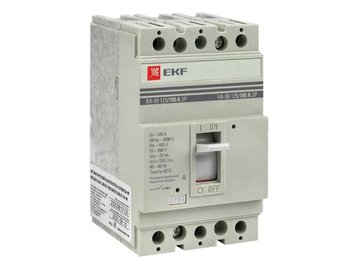 Выключатель автоматический EKF PROxima ВА-99 125/ 100А 3P 25кА