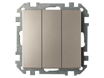 Выключатель Energy Fenix 3-кл. (без рамки) шампань С05 10-529 на акции в магазинах Ома