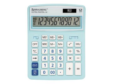 Калькулятор BRAUBERG Extra Pastel-12-LB 250486 (голубой)
