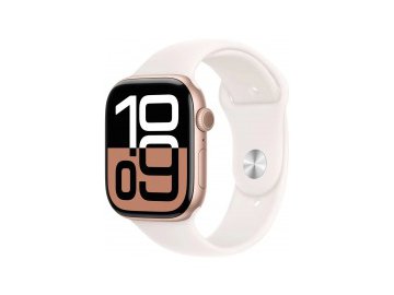 Умные часы apple watch series 10 46 мм mwwu3lw/a (алюминий, розовое золото/легкие румяна, силиконовый ремешок m/l) в Пинске Электросила