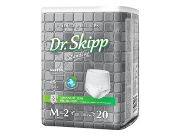 Подгузники- трусы для взрослых DR.SKIPP Standard р-р M-2 (20 шт.)