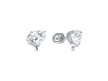Серьги пусеты Zlato, серебро 925 проба, вставка фианит