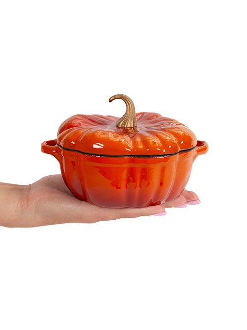 Кокотница чугунная эмалированная, Pumpkin-1, 0,5L, фото 12 из 14