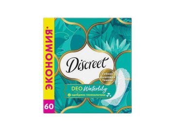 Прокладки ежедневные DISCREET Deo Water Lily Multiform Trio, 60 шт