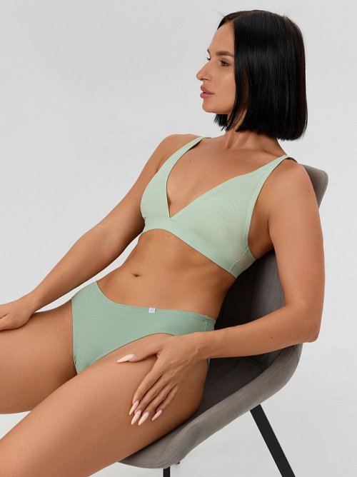 Трусы женские слипы в зеленом цвете, фото 7 из 24