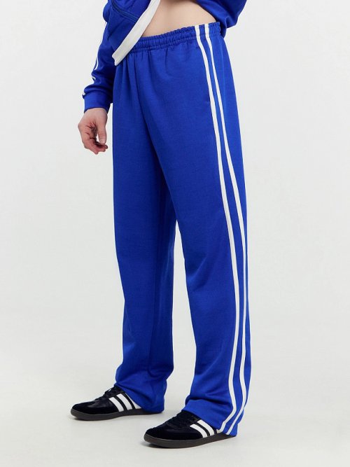 Брюки мужские синие со светло-молочными лампасами, фото 6 из 7