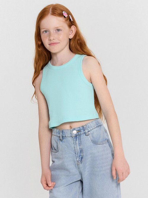 Топ для девочек голубой, фото 5 из 5