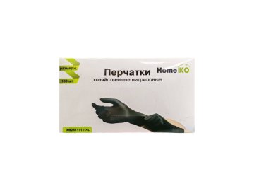 Перчатки хозяйственные нитриловые HomeKO XB2511111-XL р-р XL 100шт на акции в магазинах Ома
