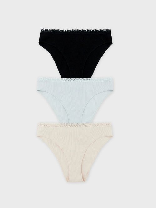 Трусы женские слипы мультипак (3 шт.) в серебристо-розовом цвете, фото 7 из 27