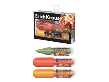 Набор текстовыделителей Erich Krause Visioline V-23 Flex Folk Motives 65208