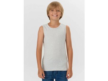 Базовая хлопковая майка в оттенке "серый меланж" для мальчиков Марк Формель