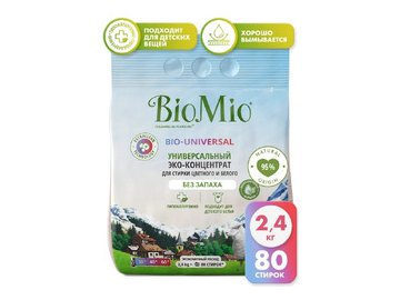 Cтиральный порошок BioMio Colors&Whites 2.4 кг универсальный 5 элемент