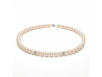 Бусы DE FLEUR, серебро 925 проба, вставка жемчуг