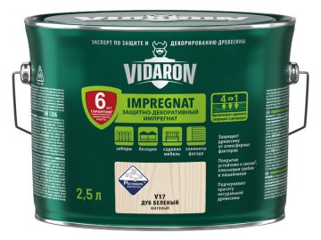Импрегнат Vidaron беленый дуб V17 2,5л