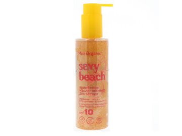 Масло-шиммер MISS ORGANIC Sexy Beach Ароматное для загара SPF 10, 190 мл