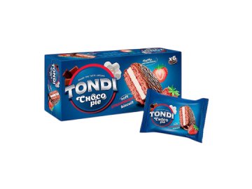 Печенье Tondi Choco Pie клубника 180 г