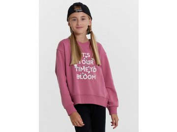 Свитшот для девочек в темно-розовом оттенке с печатью Марк Формель