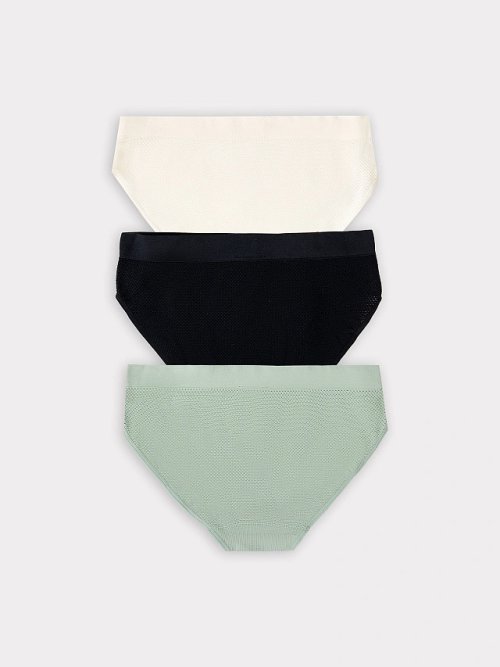 Трусы женские слипы классические (3 шт.) в сумрачно-белом цвете, фото 7 из 24