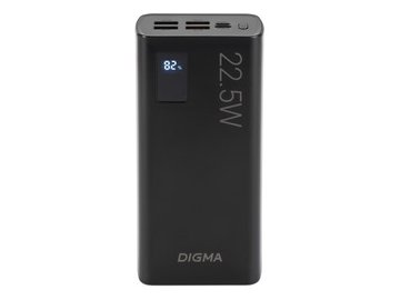 Мобильный аккумулятор Digma DGPF30A 30000mAh (черный) из каталога 5 элемент