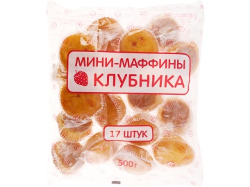 Мини-маффин(фрукт.-яг.нач.клубн.) 500г на акции в магазинах Евроопт