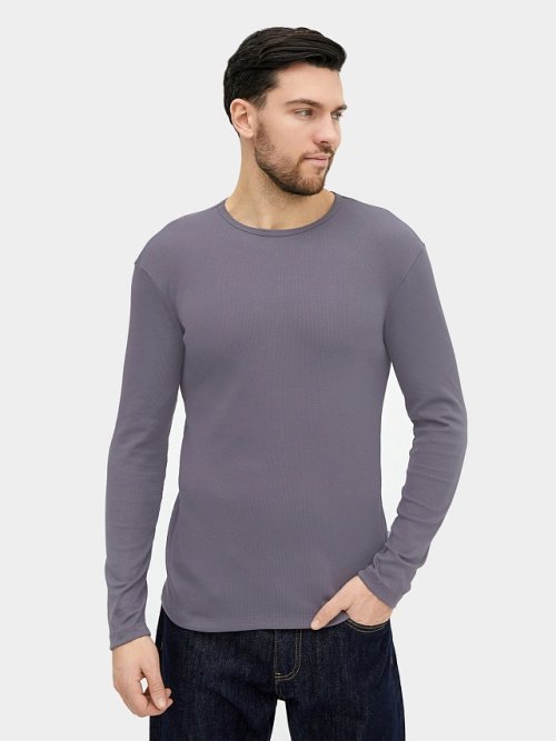 Лонгслив мужской в сером цвете, фото 3 из 5