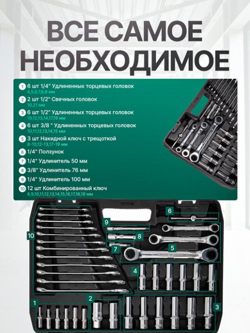 Набор инструментов 151-24T (151 предмет), фото 19 из 66