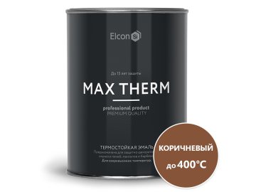 Эмаль ELCON термостойкая коричневая 0,8кг