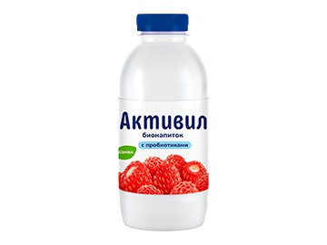 Бионапиток Активил с пробиотиком с ароматом земляника 2% 500 г