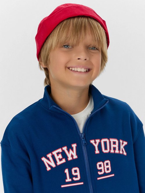 Толстовка для мальчиков синяя на молнии, фото 7 из 8