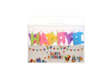 Набор свечей для торта Happy Birthday, 13 шт, арт. PL214