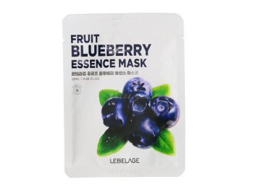 Тканевая маска для лица LEBELAGE Fruit Blueberry Essence Mask с экстрактом черники