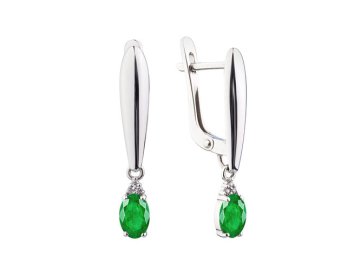 Серьги длинные СБ Золото, серебро 925 проба