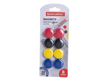 Магниты BRAUBERG 230758 Ассорти (8 шт.)