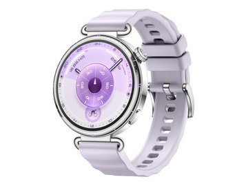 Смарт-часы HUAWEI Watch GT 6 41mm (KSU-B19) серебристый, с фиолетовым ремешком из фторэластомера