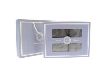 Набор полотенец 33 х 74 см серые, 100% хлопок, 2 шт, арт. SLWMJ-004D