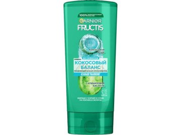 Бальзам-ополаскиватель для волос FRUCTIS Garnier Кокосовый баланс укрепляющий для волос жирных у корней и сухи Мила