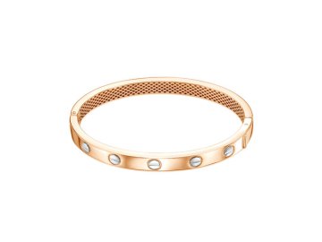 Браслет жесткий Berger, красное золото 585 проба